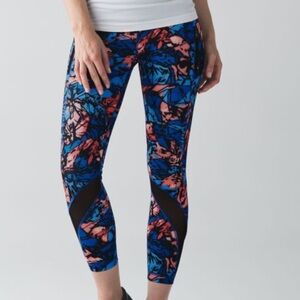 Lululemon Pace Rival Mid Rise Crop 6 Luxtreme Legging Paint Storm Harbor Blue
